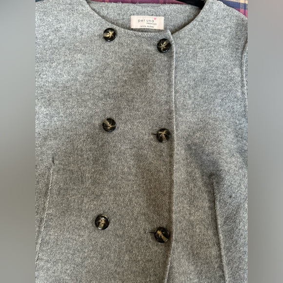 Per Una Wool Blend Pea Coat Jacket *flaw* - Picture 7 of 15